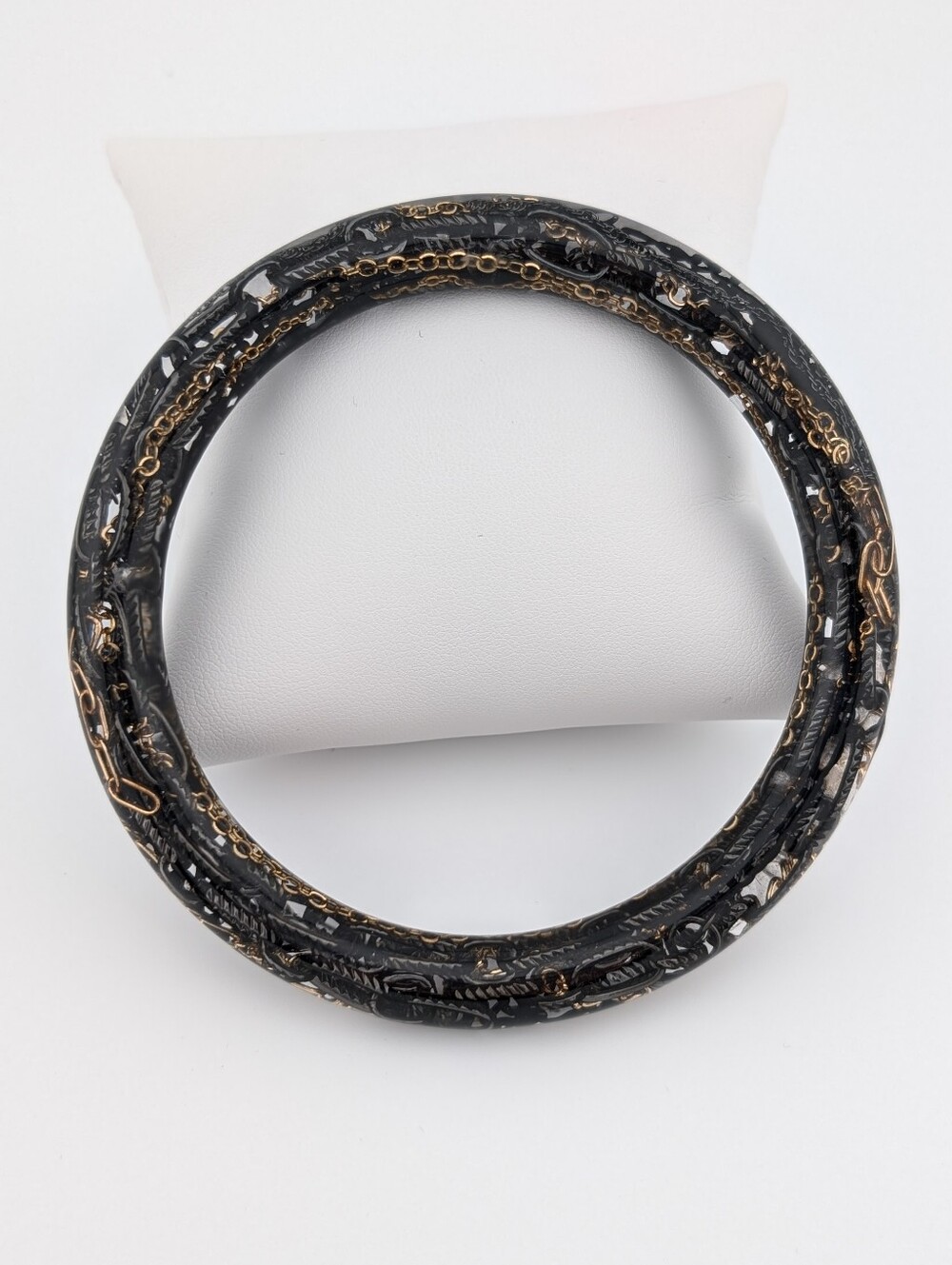 Handmade Vintage Chain Bangle - Artisan Upcycled Estate Jewelry - Bracelet